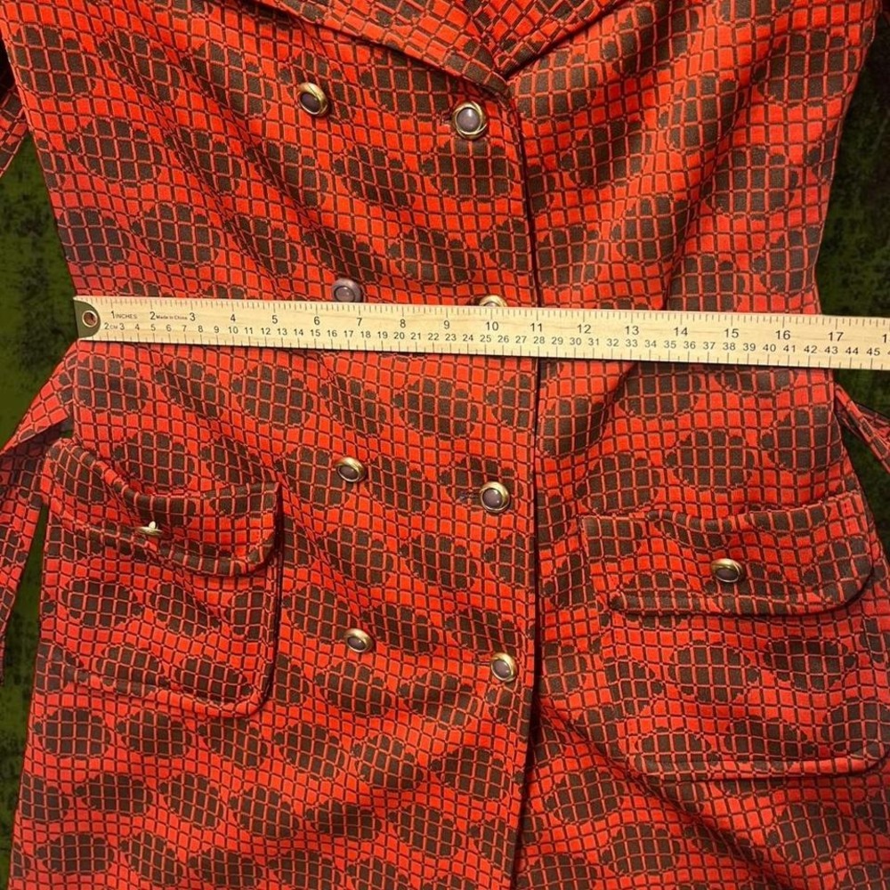 TRUE VINTAGE GRAIL 1970s Marty Gutmacher Geometric Coat s/m - Picture 4 of 8